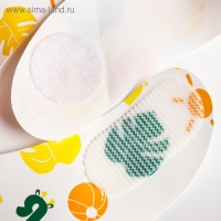 Нагрудник для кормления &laquo;Апельсин&raquo; непромокаемый на липучке