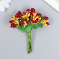 Декор для творчества "Засахаренные ягодки" (набор-букет 10 цветков) 8,5 см d=2 см МИКС