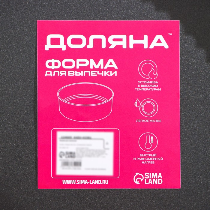 Противень Доляна &laquo;Жаклин. Прямоугольник&raquo;, 42&times;29&times;2 см, антипригарное покрытие, цвет чёрный