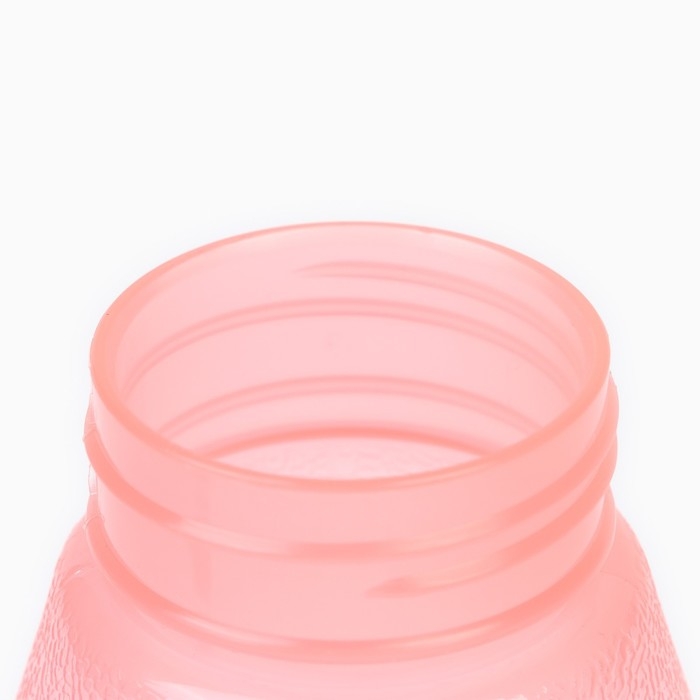 Бутылка для воды, 600 мл, 23 х 6.6 см, розовая