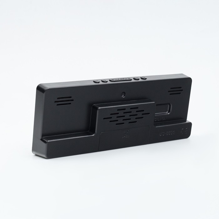 Часы электронные настольные будильник с термометром, 17.5 х 6.8 см, красная индикация