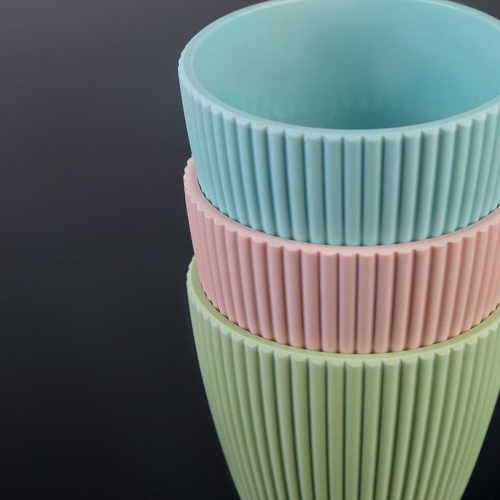 Кашпо для цветов &laquo;Рифф&raquo;, пластик, 450 мл, цвет МИКС