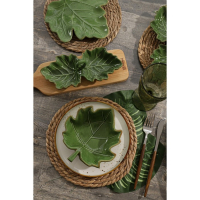 Блюдо сервировочное Доляна &laquo;Лист&raquo;, 20,2&times;2,2 см, цвет зелёный