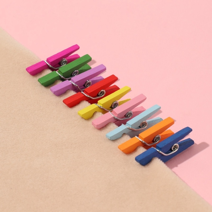 Прищепки для шитья, 2,5 &times; 0,8 &times; 0,3 см, 50 шт, цвет разноцветный