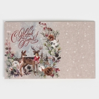 Коробка подарочная новогодняя складная &laquo;Новогодняя акварель&raquo;, 14 х 14 х 8 см, Новый год