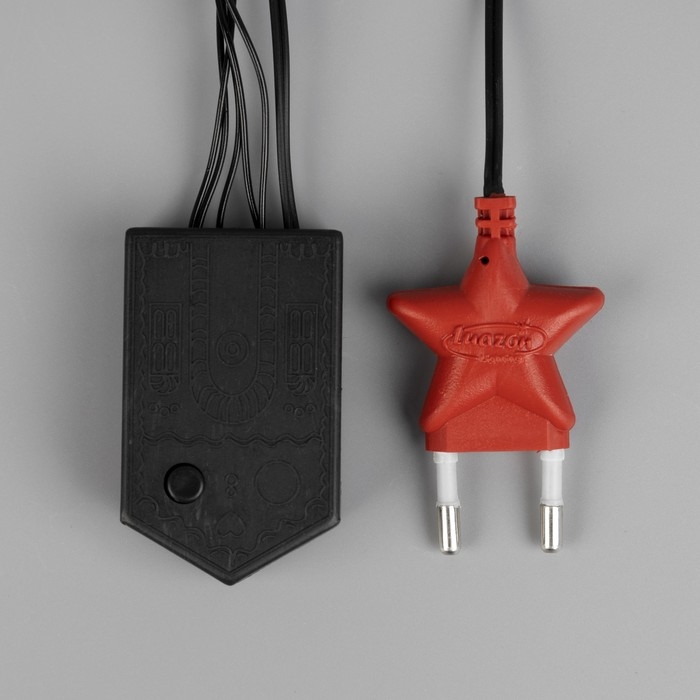 Гирлянда &laquo;Бахрома&raquo; 1.8 х 0.5 м, IP20, тёмная нить, 48 LED, свечение красное, 8 режимов, 220 В