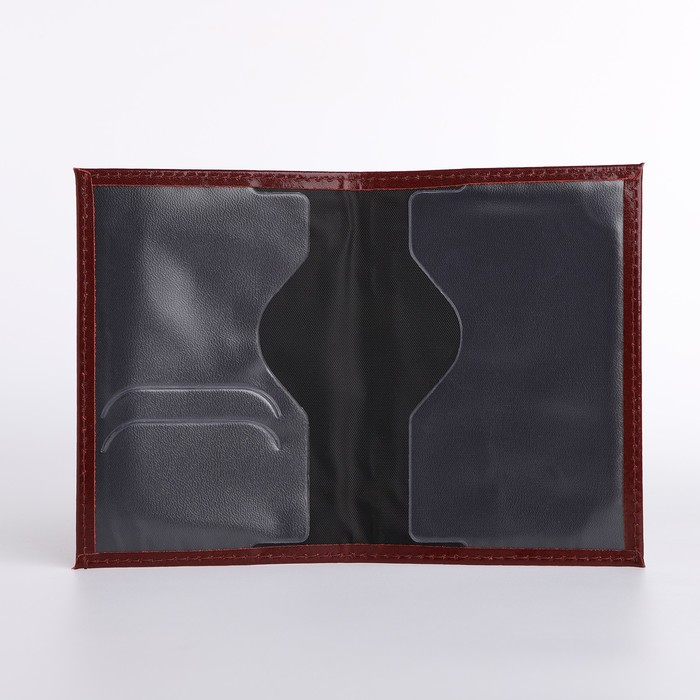 Обложка для паспорта, цвет бордовый