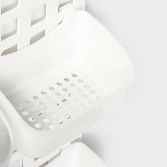 Корзина для хранения подвесная с контейнерами, 29&times;9,5&times;38 см, цвет белый