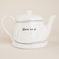 Чайник заварочный фарфоровый SL Home &laquo;Милый дом&raquo;, 900 мл, 21&times;13,8&times;13,5 см, цвет белый