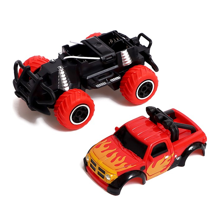 Джип радиоуправляемый &laquo;Граффити&raquo;, работает от батареек, цвет красный