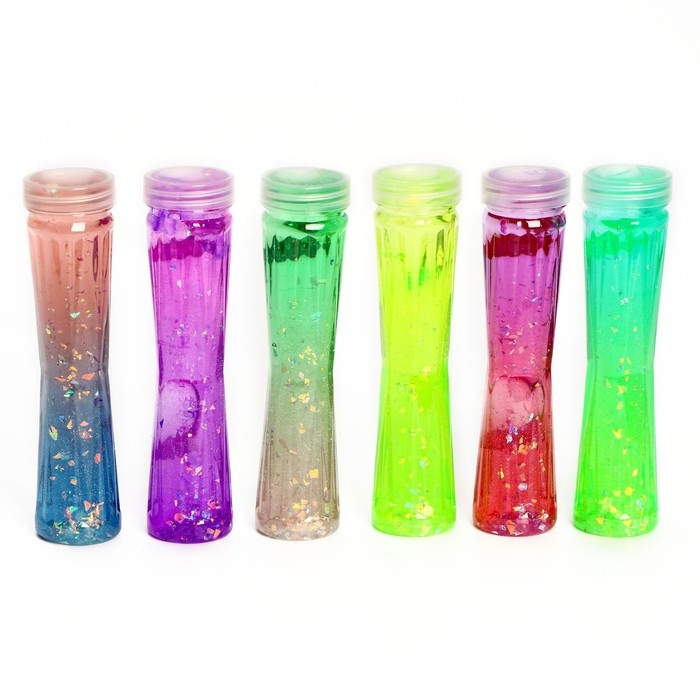 Лизун - слайм &laquo;Колба&raquo;, с блёстками, цвета МИКС