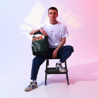 Рюкзак школьный текстильный Tennis, 46х30х10 см, вертикальный карман, цвет зелёный