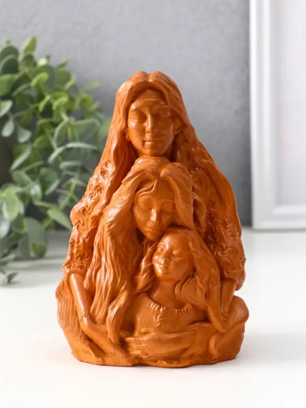 Фигура &laquo;Сила рода&raquo;, 14&times;9.5&times;7 см, красная глина