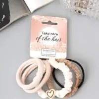 Резинка для волос QF &laquo;Жанет&raquo;, набор 5 шт., нежность, 5 см