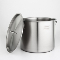 Кастрюля из нержавеющей стали Hanna Kn&ouml;vell HoReCa, 40 л, толщина 0,8 мм, 201 сталь, с крышкой
