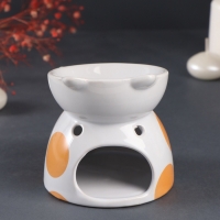 Аромалампа керамика "Котик пятнистый" 10,5х10,5х10,5 см