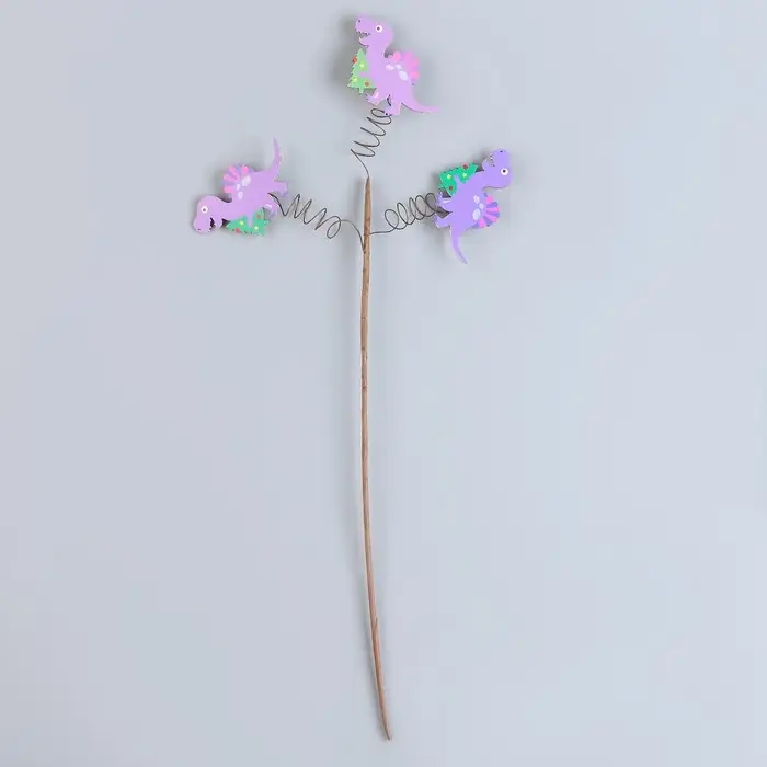 Топпер для торта новогодний &laquo;Динозаврик с ёлкой&raquo; 40&times;15&times;1.5 см