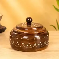 Ваза для конфет "Ассорти" 15х15х10 см, дерево шишам