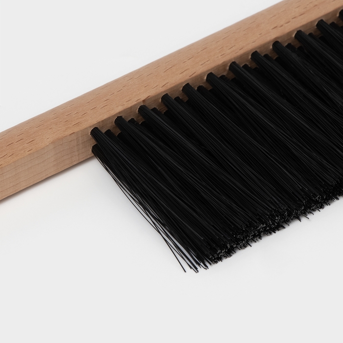 Щётка - смётка техническая, 29&times;2,5&times;1,6 см, трехрядная, 39 пучков, бук, синтетическое волокно чёрное