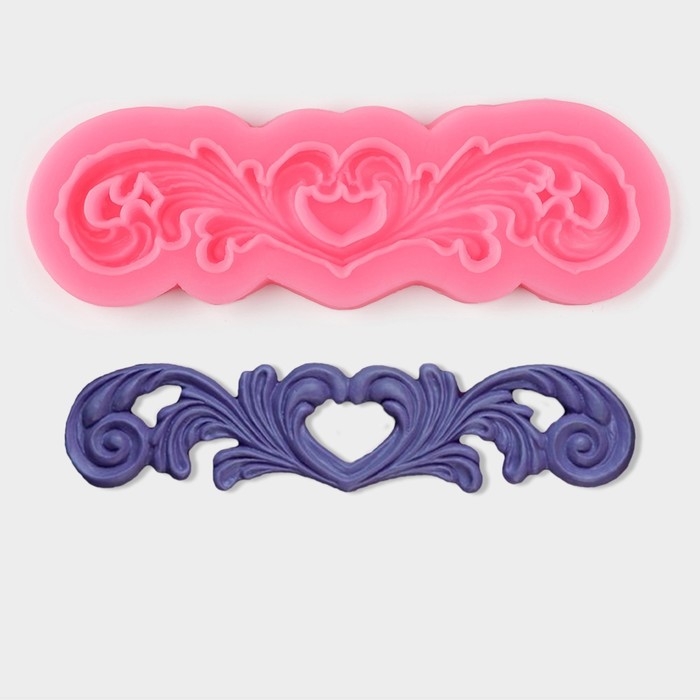 Молд &laquo;Узор&raquo;, силикон, 18&times;6 см, цвет МИКС