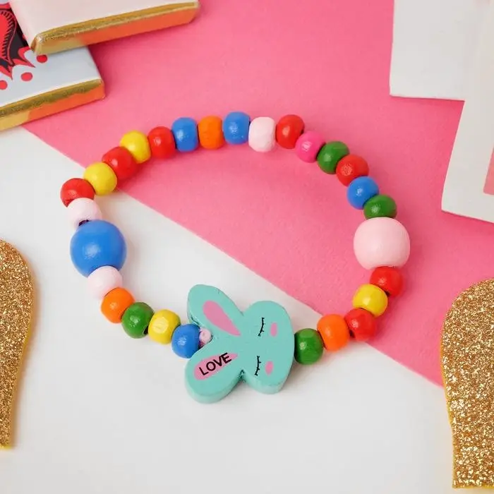 Браслет детский &laquo;Выбражулька&raquo; зайчик сонный на радуге, цвет МИКС