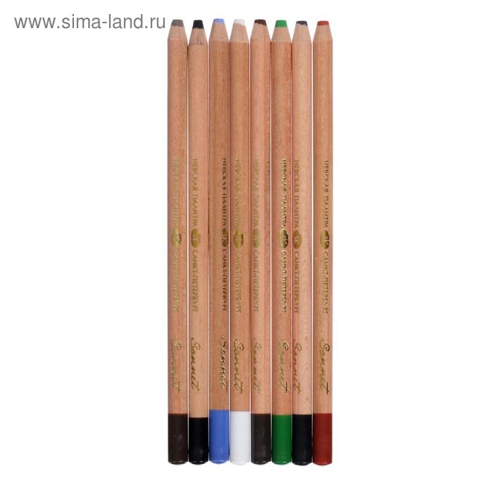 Пастель сухая в карандаше ЗХК "Сонет Пейзаж" набор 8 цветов