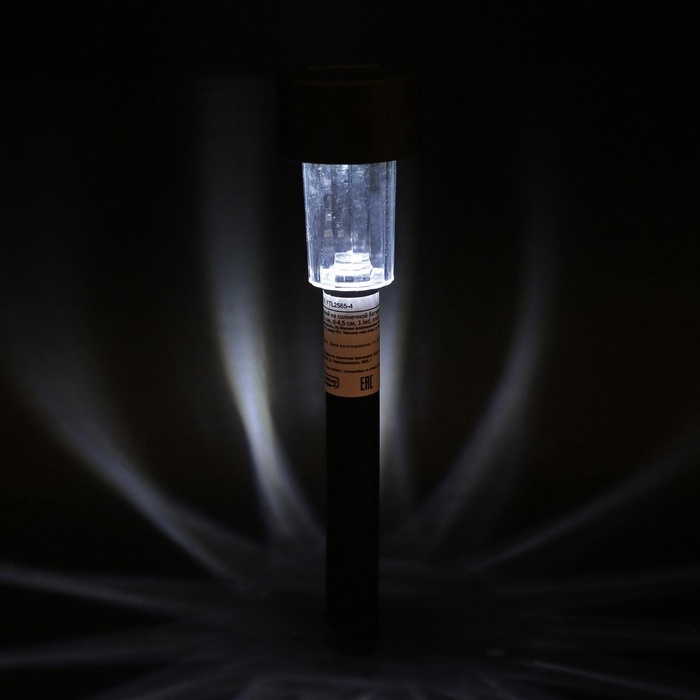 Садовый светильник на солнечной батарее &laquo;Цилиндр&raquo;, 4.5&times;30&times;4.5 см, 1 LED, свечение белое