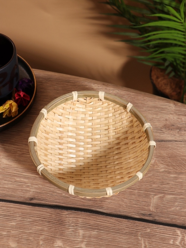 Чаша плетеная в 2 слоя, 15 см, бамбук