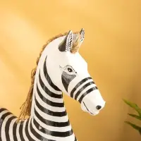 Сувенир "Зебра" дерево 33х11х53 см, цв. чёрно-белый