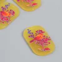 Декор для творчества акрил "Птица на сухоцвете" 0,2х2,4х4 см