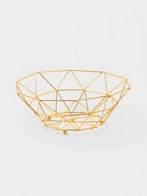 Ваза для фруктов "Геометрия Голд" 25.5*27*10 см, цвет золотой