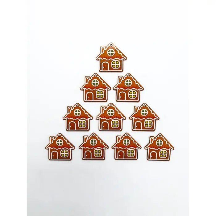 Подвеска деревянная "Домик", 10 шт.