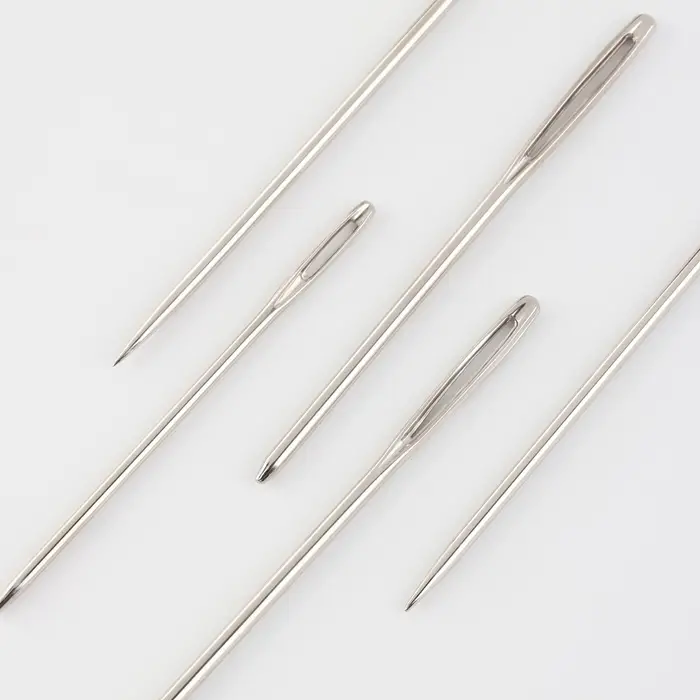 Иглы швейные для шерсти и пряжи, d=1.6/1.8/2 мм, 5.3/6/7.5 см, 6 шт.