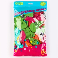 Воздушный шар латексный 12" &laquo;Ура, выпускной&raquo;, пастель,  50 шт., МИКС