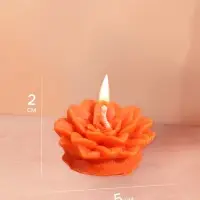 Свеча "Цветок" 5х5х2 см, соевый воск, микс