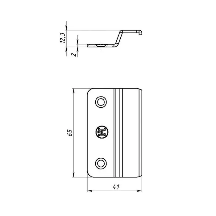 Ручка балконная, полимер белый, 80 шт