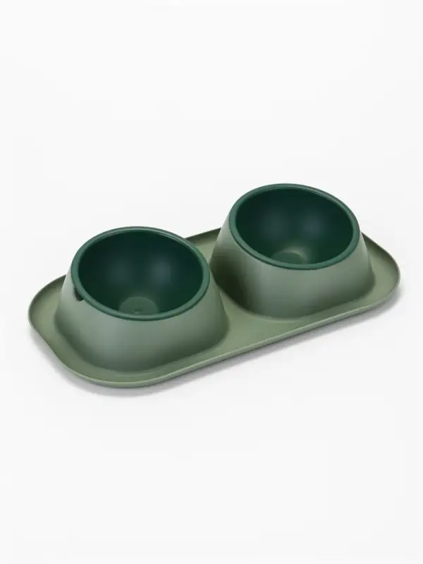 Миска для животных Дубль Мини  0,2 л , Soft-touch, изумруд