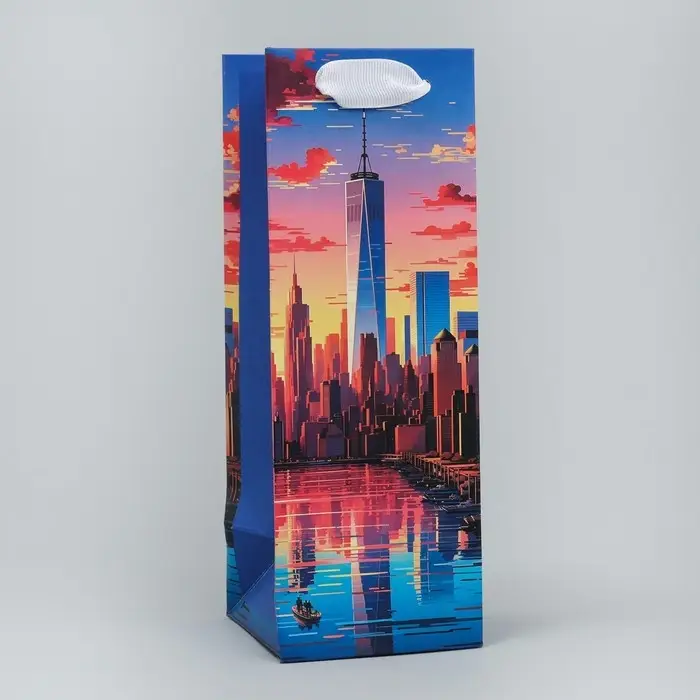 Пакет подарочный, упаковка &laquo;Город счастья&raquo;, 9 х 25 х 8.5 см