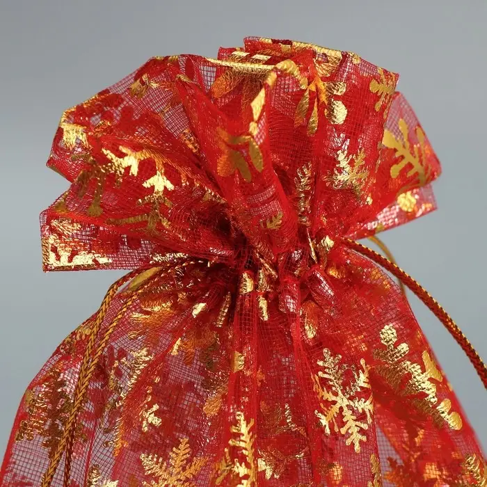 Мешочек подарочный органза &laquo;Новогодние желания&raquo;, 20 х 30 см +/- 1.5 см