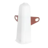 Угол наружный (внешний) с крепежом для плинтуса &laquo;Деконика&raquo;, 85 мм, цвет 001-G белый глянцевый