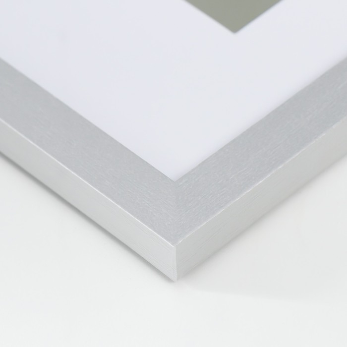 Фоторамка МДФ "Ellis" 21x30 см, с паспарту, серебро