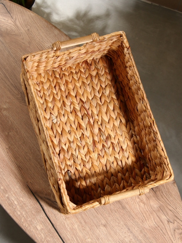 Корзина плетеная 45x30x20 см, водный гиацинт