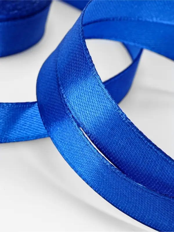 Лента атласная, 12 мм, 23&plusmn;1 м, синяя №40