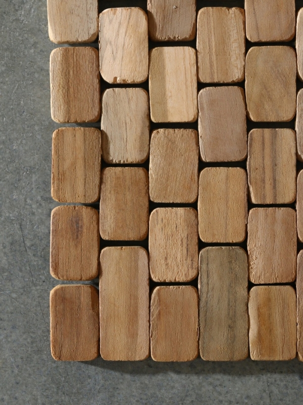 Коврик из тикового дерева, 40х30х0,7 см