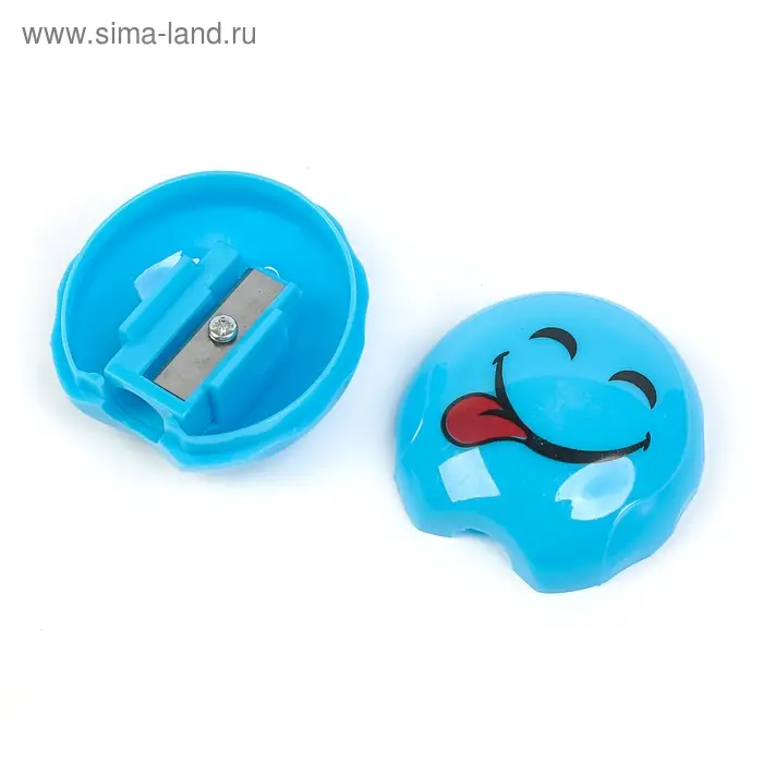 Точилка с контейнером &laquo;Смайлики&raquo;, МИКС