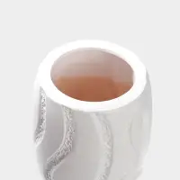 Ваза напольная керамика "Висент" 56х13 см, белый