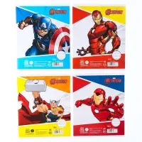 Тетрадь в линейку 18 листов, 4 вида МИКС, обложка мелованная бумага, &laquo;Мстители&raquo;