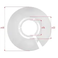 Обвод универсальный для труб Ф16-22мм "Идеал", 001 Белый