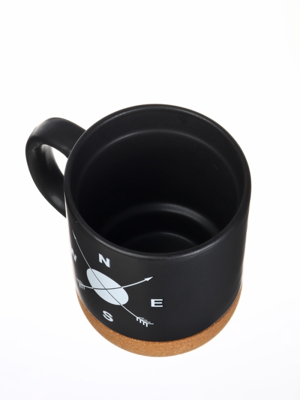 Кружка керамическая с пробковым дном Дорого внимание &laquo;Стороны света&raquo;, 400 мл