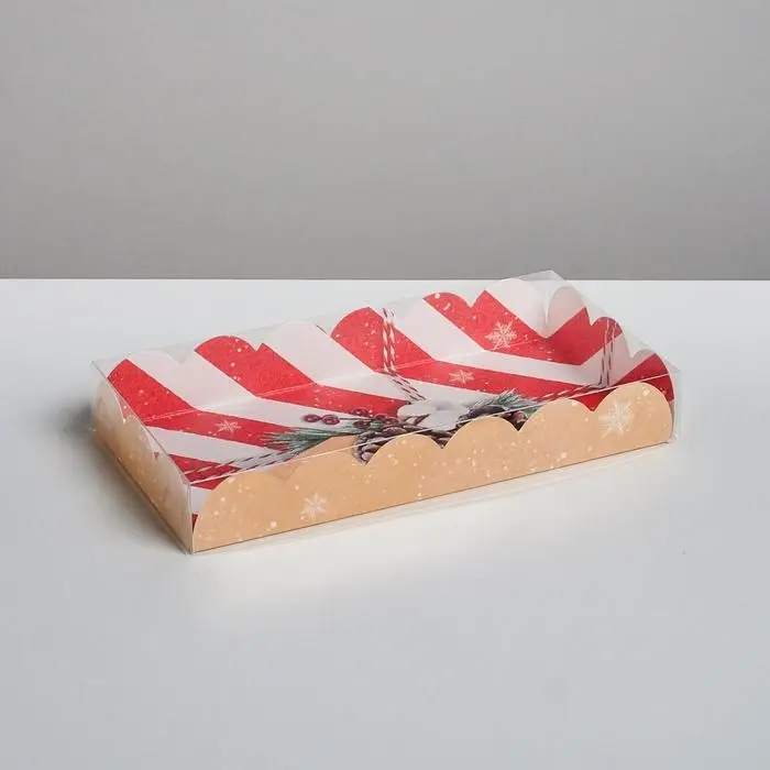 Коробка для кондитерских изделий с пластиковой крышкой &laquo;Волшебных моментов&raquo;, 21 х 10,5 х 3 см